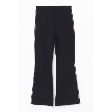 Pantaloni uni cu talie elastica