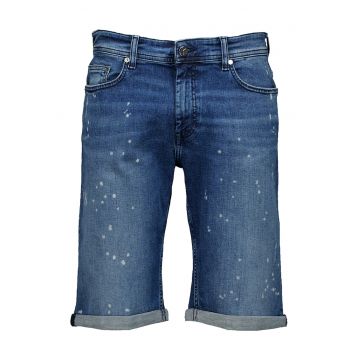Bermude de denim cu aspect deteriorat