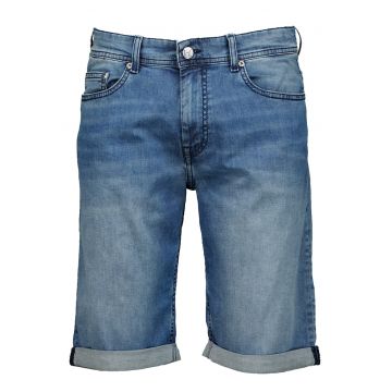 Bermude de denim cu terminatie pliabila
