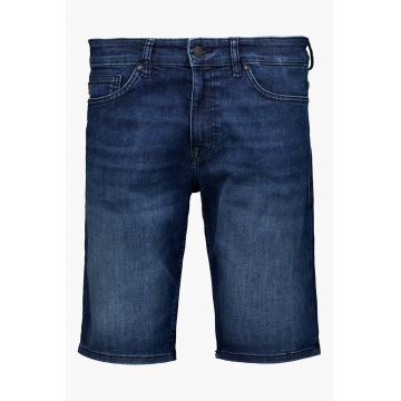 Bermude din denim cu aspect decolorat