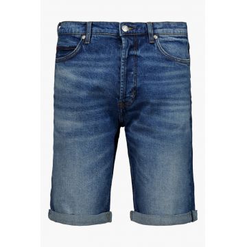 Bermude din denim cu aspect decolorat