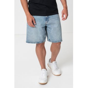 Bermude din denim cu croiala lejera