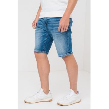 Bermude din denim cu talie medie