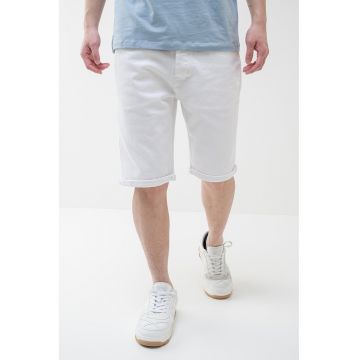 Bermude din denim cu talie medie