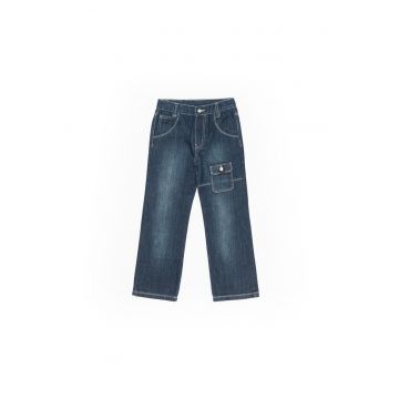 Blugi - baieti - cu buzunar pe picior -  11712 - Albastru -