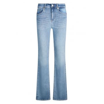Blugi bootcut cu talie inalta