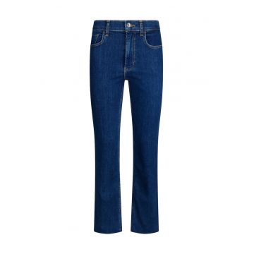 Blugi bootcut cu talie inalta