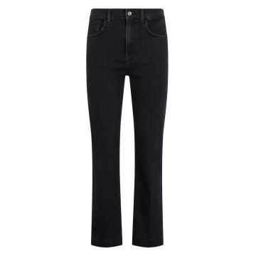 Blugi bootcut cu talie inalta