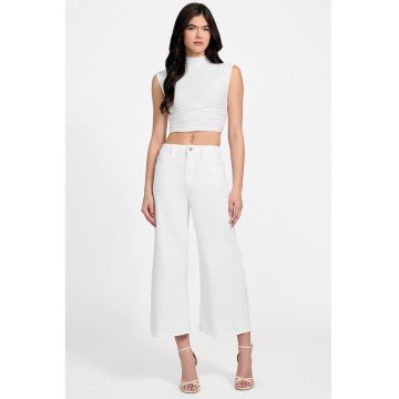 Blugi crop cu croiala ampla