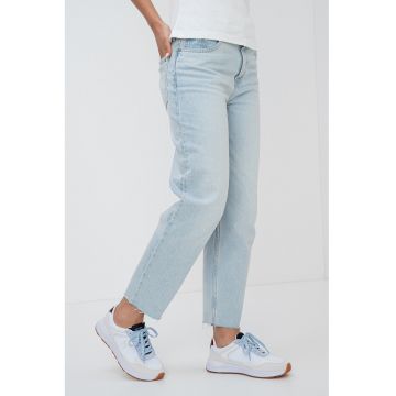 Blugi crop mom-fit