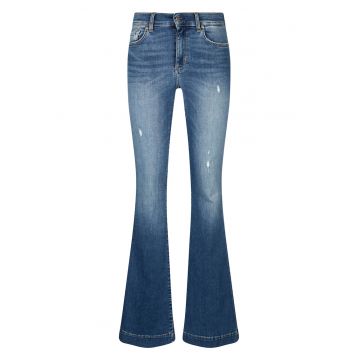 Blugi de denim cu croiala ampla