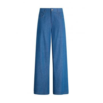 Blugi de denim cu croiala ampla