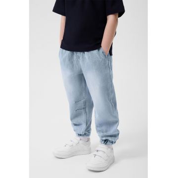 Blugi relaxed fit cu aspect decolorat