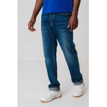 Blugi relaxed fit cu model uni