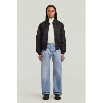 Blugi relaxed fit cu talie inalta