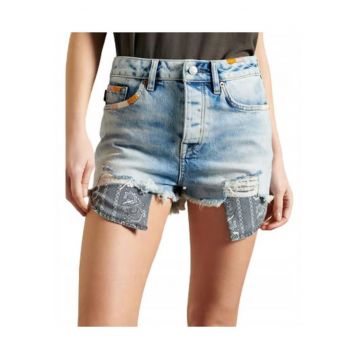 Blugi scurti dama  bumbac/modal/lyocell/elastan - albastru -