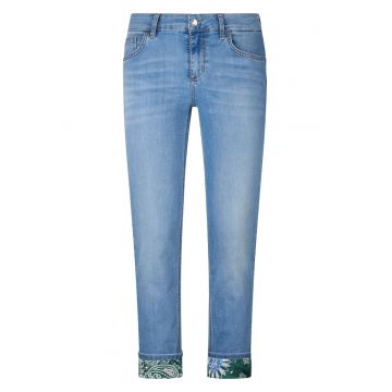 Blugi skinny crop cu talie inalta