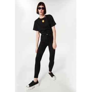 Blugi skinny cu talie inalta
