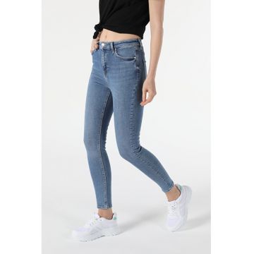 Blugi super slim fit cu talie inalta Diana