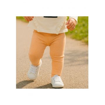 Colanti cu dungi  - Little Monster - Somon - pentru fetite