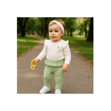 Colanti cu volan din dantela  - Essential - Mentă - pentru fetite