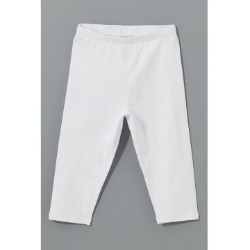 Pantalon din amestec de bumbac cu model uni