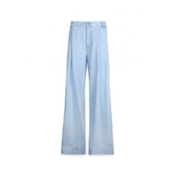 Pantaloni ampli cu talie inalta