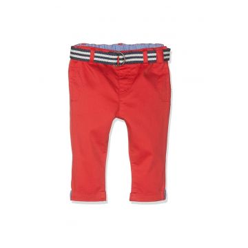 Pantaloni baieti -  Bumbac/Elastan - Rosu -