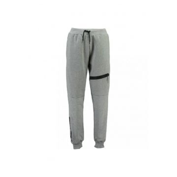 Pantaloni copii  gri - bumbac si poliester - confortabili - cu talie elastica -
