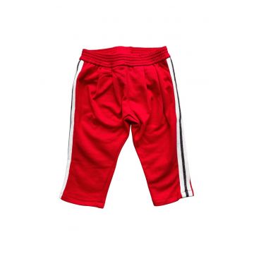 Pantaloni copii  rosu - bumbac - dungi -