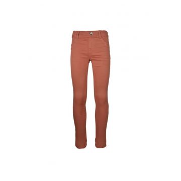 Pantaloni copii -  treggingi - rosu - bumbac - set pentru fete -