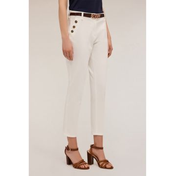 Pantaloni crop cu buzunare cu fermoar