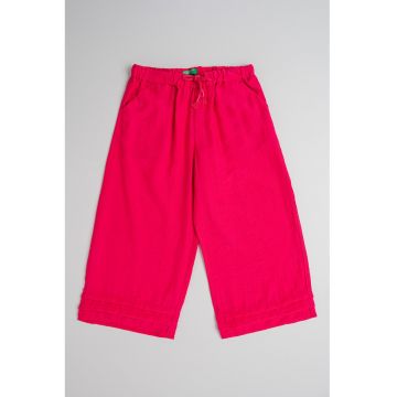 Pantaloni cu croiala ampla si snur