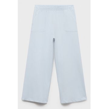 Pantaloni cu croiala ampla si talie elastica