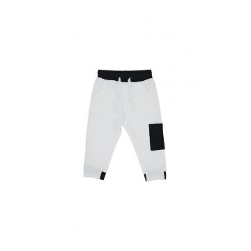 Pantaloni cu detaliu buzunar negru  - Feeling Good - Alb - pentru baietei