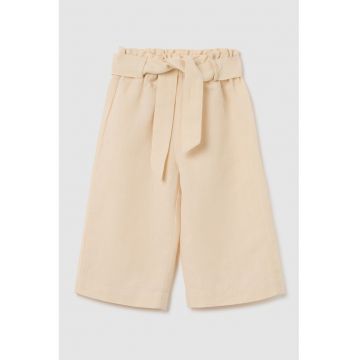 Pantaloni culotte cu cordon in talie
