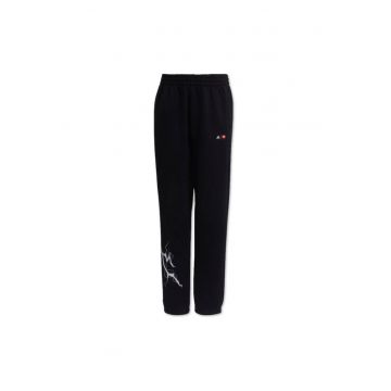 Pantaloni de trening copii -  negru - bumbac - pentru alergare/antrenament -