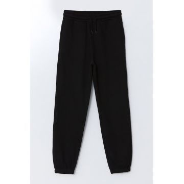 Pantaloni de trening din amestec de bumbac cu snur in talie