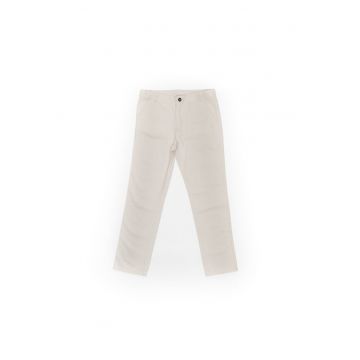 Pantaloni din bumbac baieti -  20342-1 - Crem -