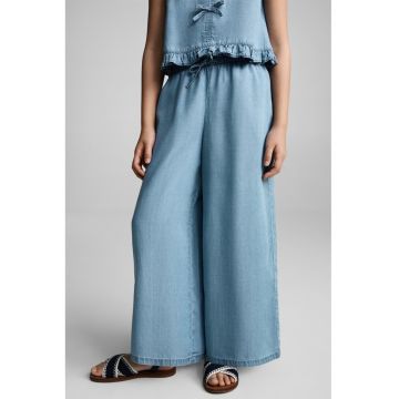 Pantaloni drepti din lyocell