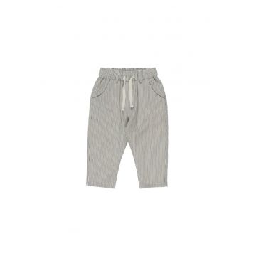 Pantaloni eleganti cu elastic in talie  - Holiday Time - cu dungi Bej - pentru baietei