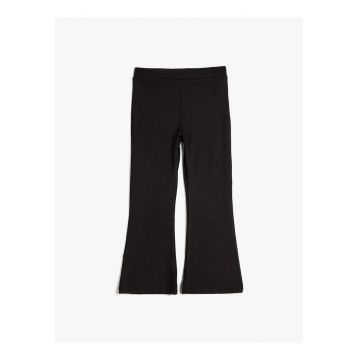 Pantaloni evazati cu model uni