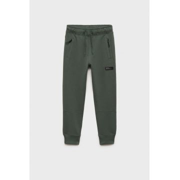 Pantaloni jogger cu talie medie si snur