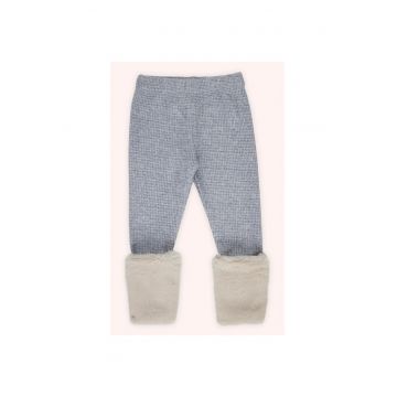 Pantaloni lungi tricotati - cu blanita -  - It`s Our Nature - Blue - pentru fetite