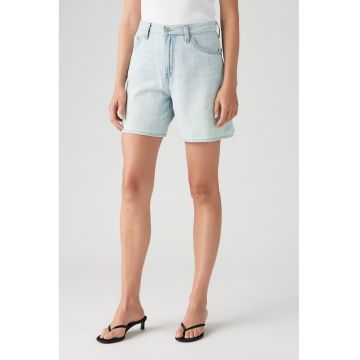 Pantaloni scurti cu talie inalta si buzunare