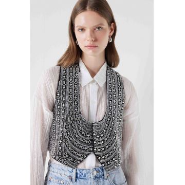Pantaloni scurti de denim cu aspect decolorat
