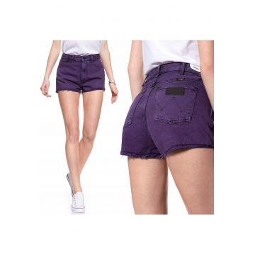 Pantaloni scurti din denim pentru femei  THE SHORT S - Bumbac - Casual - Uni - Croiala ajustata - Croiala scurta - Fermoar - Confortabil - Violet