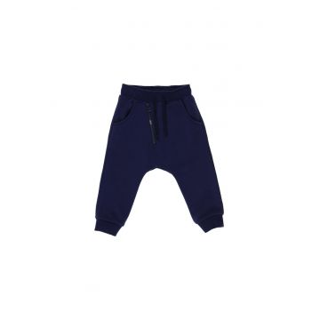 Pantaloni sport cu fermoar in fata  - Fast Wheels - Bleumarin - pentru baietei