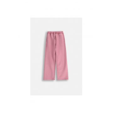 Pantaloni sport drepti cu talie ajustabila