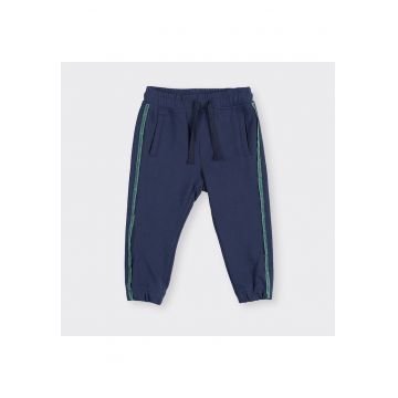 Pantaloni sport  - Gaming Mode - Bleumarin cu dunga Verde - pentru baietei